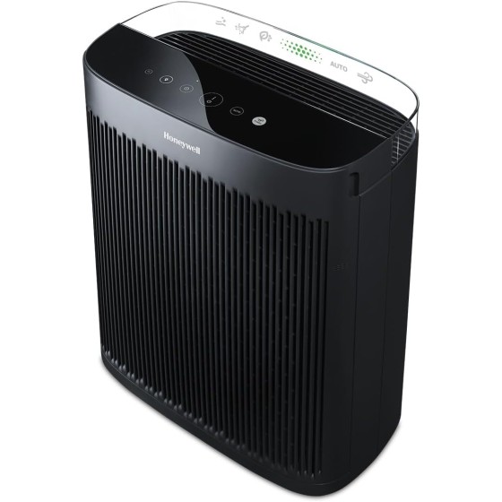 Honeywell HEPA Air Purifier for Home, 2423 Ft² Rooms in 1 hour, Air Quality Monitor, Auto Mode, Reduces Allergens, Dust, Pollen, Pet Dander, Odors, All Smoke Types, Black, HPA5300B